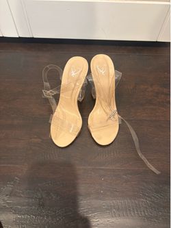 Clear high heels