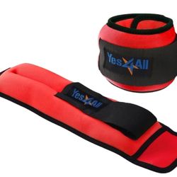 Yes4All Wrist & Ankle Weights Pair 1lb -10lbs, Adjustable Strap for Walking, Jogging, Pilates, Gym Fitness Workout for Women, Men @N2-716