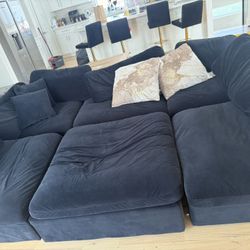 Huge black couch 