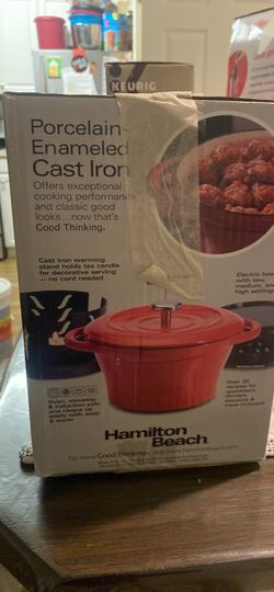 Hamilton Beach Porcelain Enameled Cast Iron Dutch Oven
