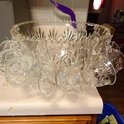 Vintage Punch Bowl w/Cups