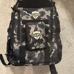 Camouflage Diaper Bag and Baby Carrier