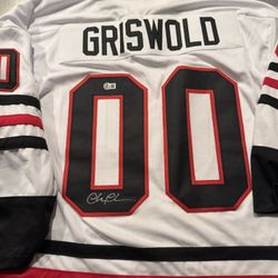 Authentic Custom Blackhawks Jersey Signed By CHEVY CHASE