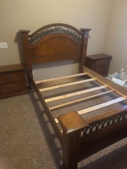 Wood bedroom set