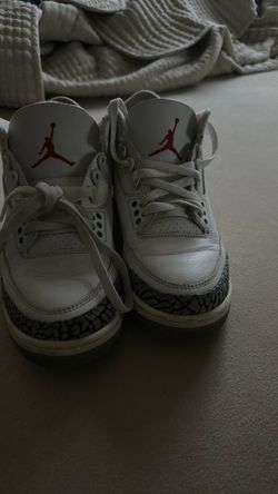 Air Jordan 3 White Cement Sneakers, size 7