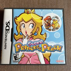 Super Princess Peach for Nintendo DS  The game is tested and working. It also comes with original case but no manual. It will play on a 3DS  I am also