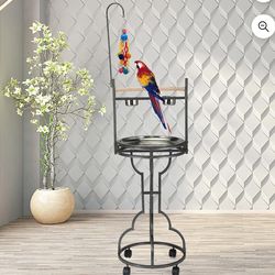 72 in. H Parrot Stand Large Bird Playstand Feeder Perch
