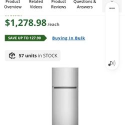 Stainless Steel Refrigerator Whirlpool 