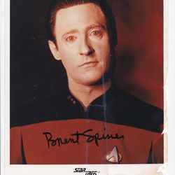 Star Trek Brett Spinner 8x10 autographed photograph / CREASED |DAMAGED
