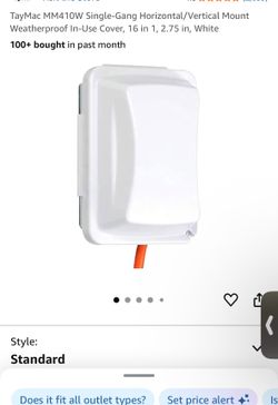 TayMac MM410W Single-Gang Horizontal/Vertical Mount Weatherproof In-Use Cover, 16 in 1, 2.75 in, White 