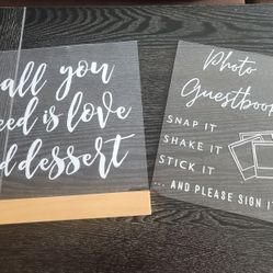 Wedding Decor.  Wedding Signs