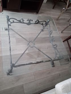 Wrought Iron Glass Coffee Table