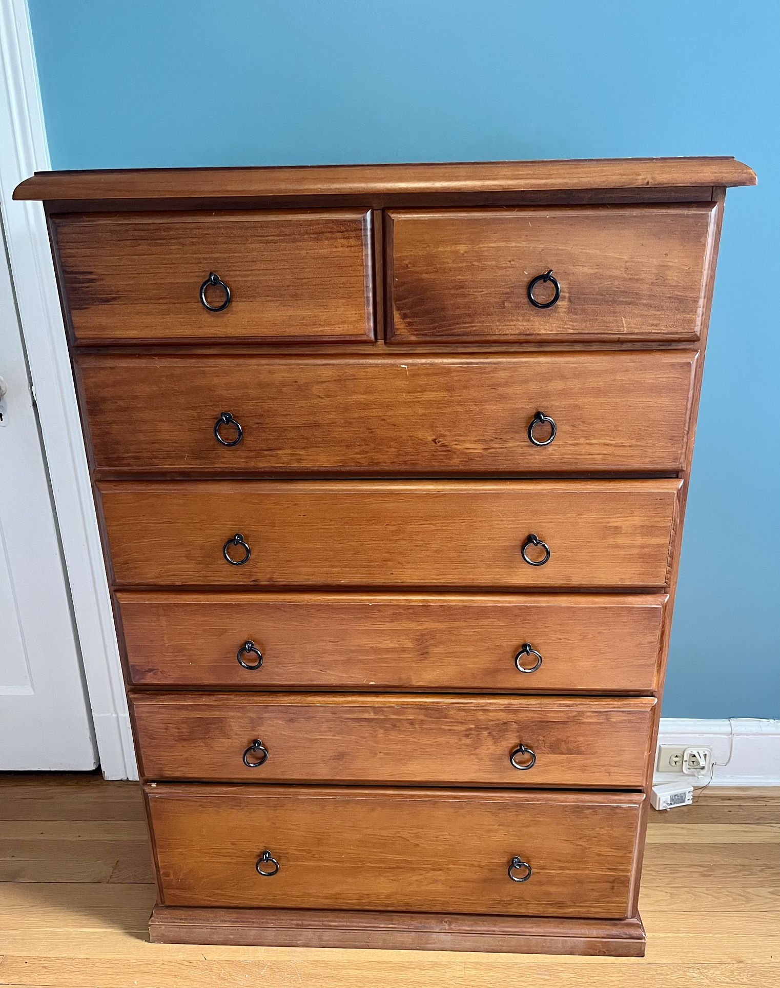 Solid Wood Tall Dresser – Classic Look, Great Storage – $65 OBO