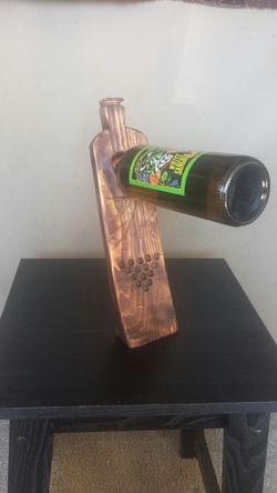 Self Balancing Wooden Bottle Holder
