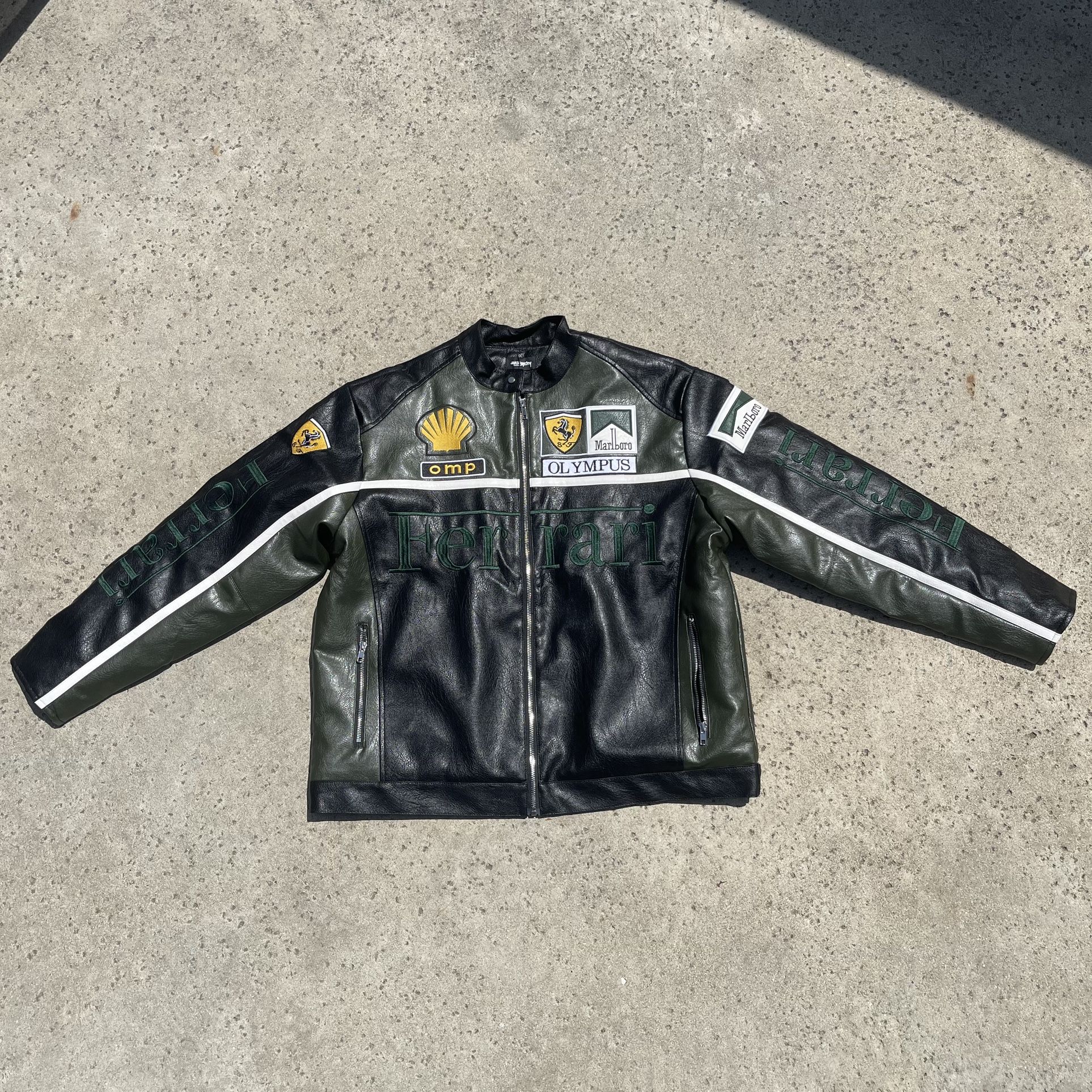 Vintage 90s Ferrari leather jacket