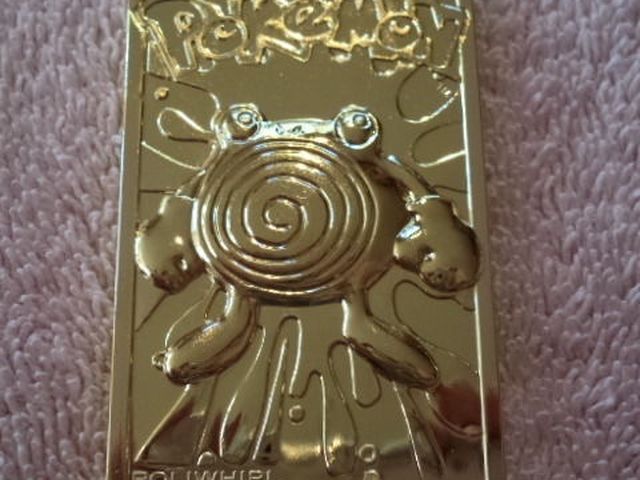 POLYWHIRL 1999 gold plated pokemon card