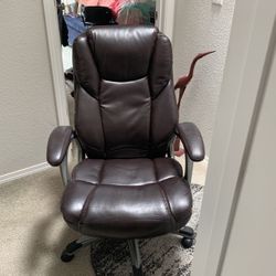 Like New Office Chair Brown Leather $100.00