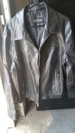 Men's Guess leather type jacket - XL
