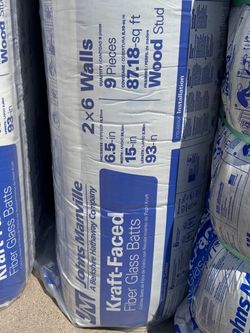 R-19 Kraft-Faced Fiberglass Insulation Batt 6 1/2-in. x 15 in. x 93 in. (87.18 sq. ft.) (4 Per Master Pack