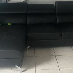 Leather L-couch