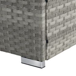 OUTDOOR SOFA PE RATTAN FURNITURE DECK CHAIR GRAY RATTAN