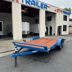 2025 Carson Standard Car Hauler Blue 7x16 7k GVWR