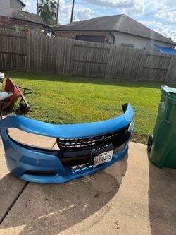 Dodge charger hood and bumper