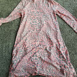 Pink Cheetah  Print Dress Size (14-16)