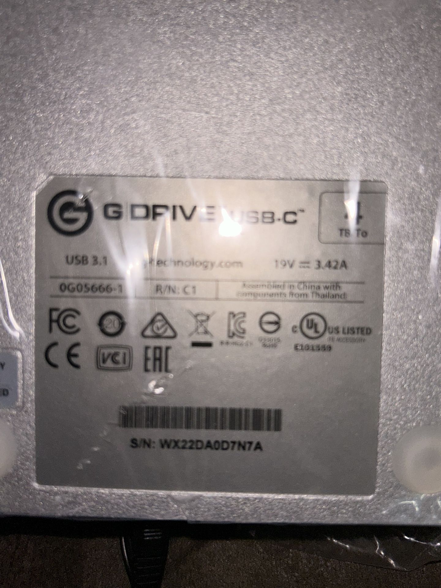 G-Technology 4TB G-DRIVE USB-C (USB 3.1 Gen 1) Desktop External