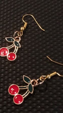 cherry earrings