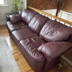 4 Piece Leather Sofa Set 