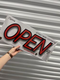 Neon “open” sign (NEW in box)