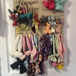 Girls Bow Set With Display Holder