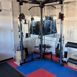Cable Machine / Squat rack With Olympic Barbell
