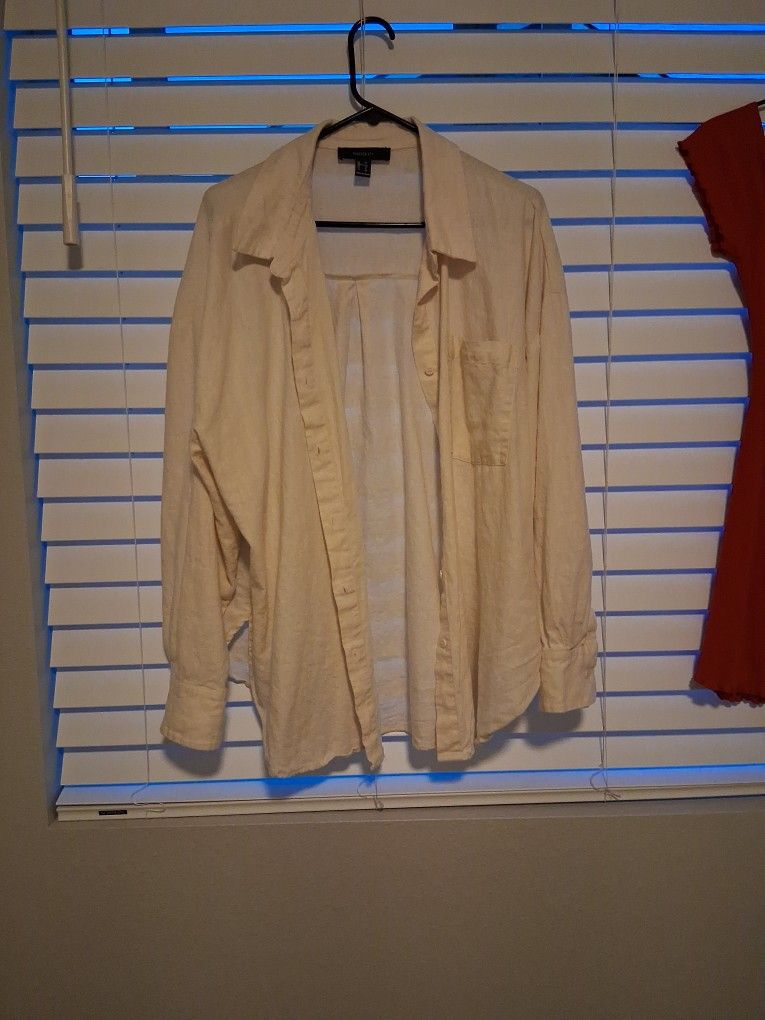 Beige 1X Forever 21+ Shirt