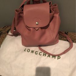 Orig Longchamp Leather Backpack .New