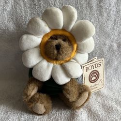  Boyds Head Bean Petals Daisydew 6" Plush Bear Bean Bag Stuffed Animal Toy w Tags