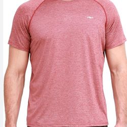 Nomolen Workout Shirts for Men, Dry Fit Athletic Short Sleeve T-Shirt M 