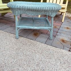 Wicker End Table