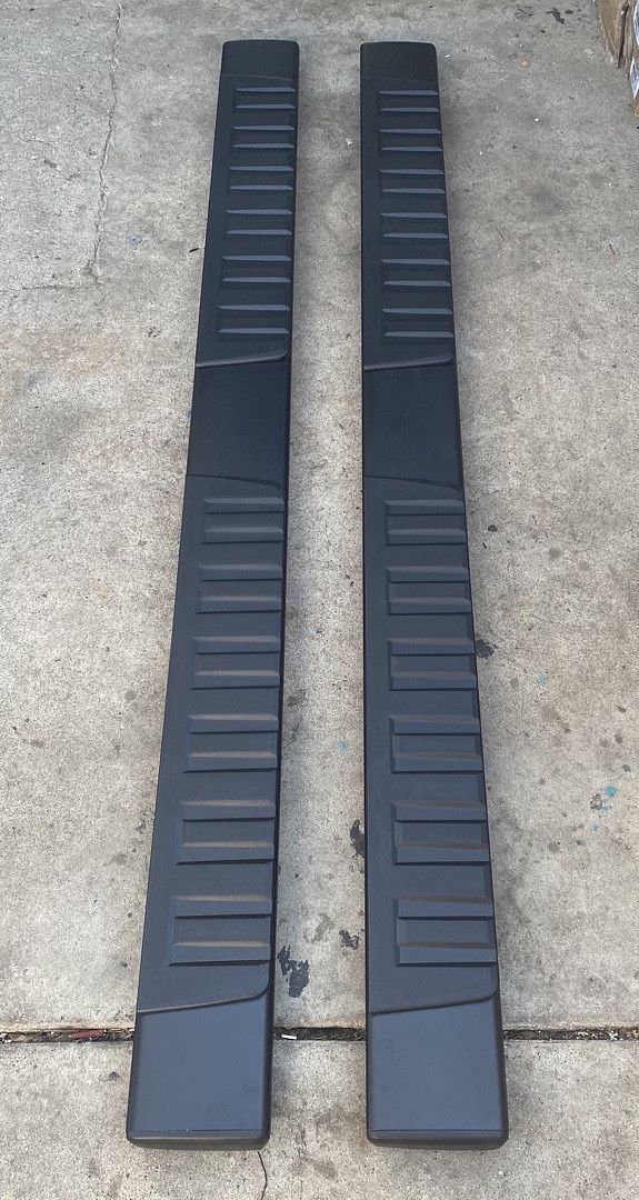 2007 to 2018 Chevrolet Silverado GMC Sierra 6 inch Black Running boards Estribos 6 pulgadas Step