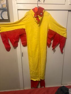 Adult Chicken Jumpsuit Costume and mask