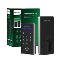 Philips Fingerprint Keyless Entry Door Lock, Electronic Door Lock Smart Deadbolt Lock for Front Door, Auto Lock, One-time PIN Code, Fingerprint Door 