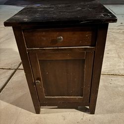 Antique Solid Wood Nightstand Side Table 