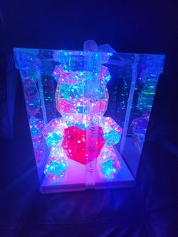 Led Bear + red Heart  Mother's Day Gift ! 