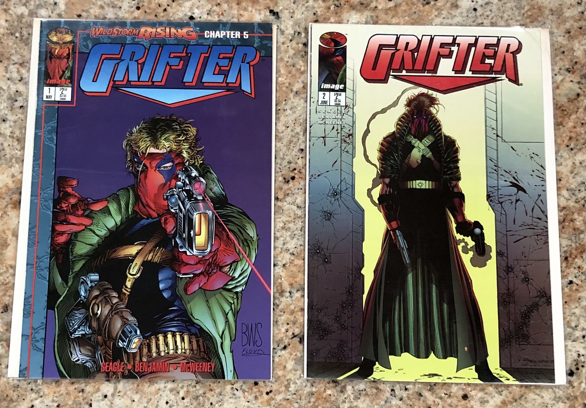 Grifter #1 and 2 Comic Books Wild Storm Rising May/ June 1995 Chapter 5