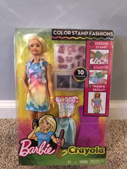 Barbie Crayola Stamp Fashions
