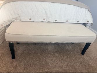 Upholstered Entryway Bench with Nailhead Trim