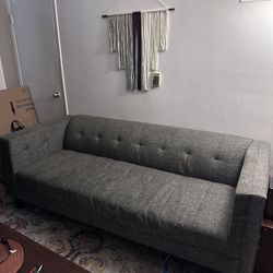Gray Tufted Sofa - $120