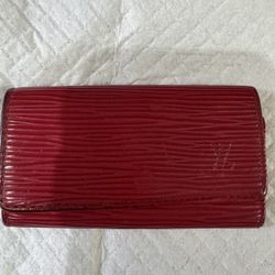 Louis Vuitton Red EPi Card Holder Key