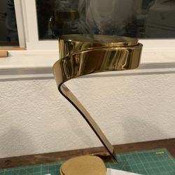 Antique Brass Snake Lamp 